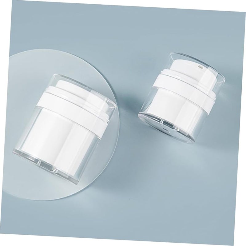 SAFIGLE 2pcs 30ml Airless Dispenser Bottles Travel Refillable Cream Containers - Image 2